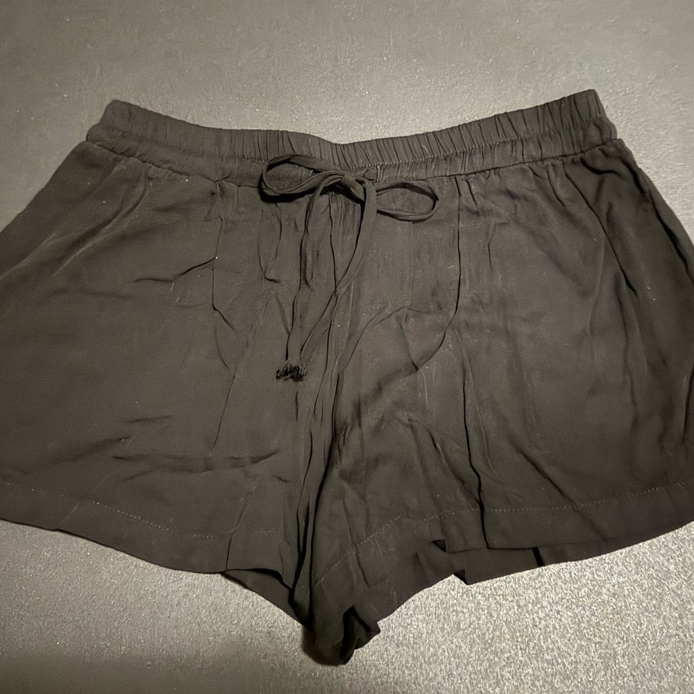 Matty M Black Athletic Shorts with Elastic Waistband and Drawstring